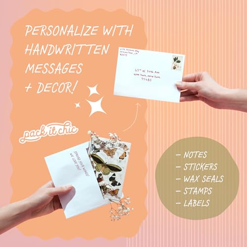Pack It Chic - A7 Kraft Envelopes 5” X 7” (110 Count) Self Seal Envelopes for Wedding Invitations, Save the Date Cards, Graduation, Baby Shower, Photos, Greeting Cards, Mailings - 5 1/4" X 7 1/4" - Image 5
