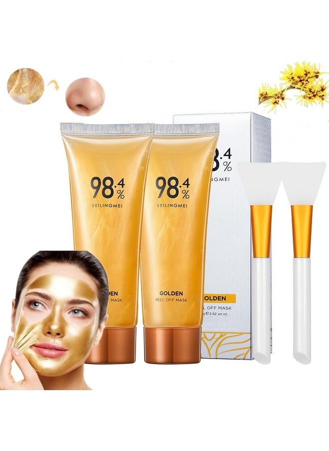 2Pcs 98.4% Gold Foil Peeloff Maskgold Peel Off Mask Antiwrinkle98.4% Golden Peel Off Maskantiaging Gold Face Mask For Moisturizingremoves Blackheadsreduces Fine Linescleans Pores(80G) - pzsku/Z71E84675A18AF59CE34AZ/45/_/1720446023/d9700345-6e0e-4803-8029-5441a6a15bc9