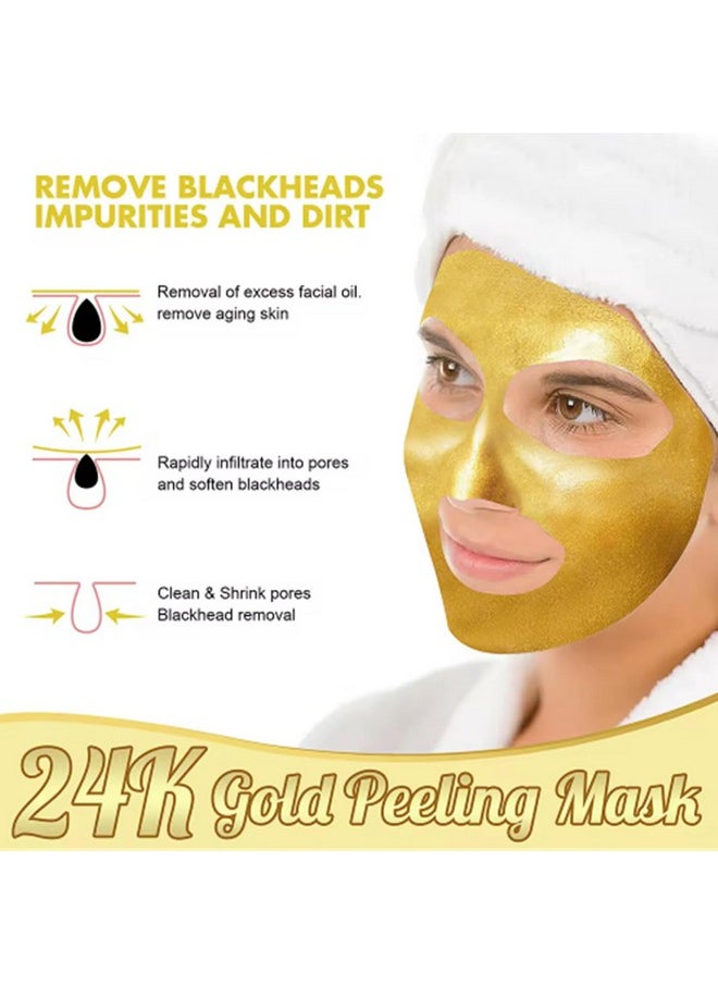 2Pcs 98.4% Gold Foil Peeloff Maskgold Peel Off Mask Antiwrinkle98.4% Golden Peel Off Maskantiaging Gold Face Mask For Moisturizingremoves Blackheadsreduces Fine Linescleans Pores(80G) - pzsku/Z71E84675A18AF59CE34AZ/45/_/1720446024/959192a6-98dc-4945-8668-fa0ef3f18061