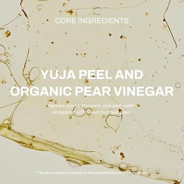 Whamisa Organic Fruits Hydrogel Facial Sheet Mask - Yuja, Hydration, Deep Moisture, Skin Care, Skin Elasticity, Acne Mask, Pore Care, Fermentation (5 PCS/Pack) - Image 4