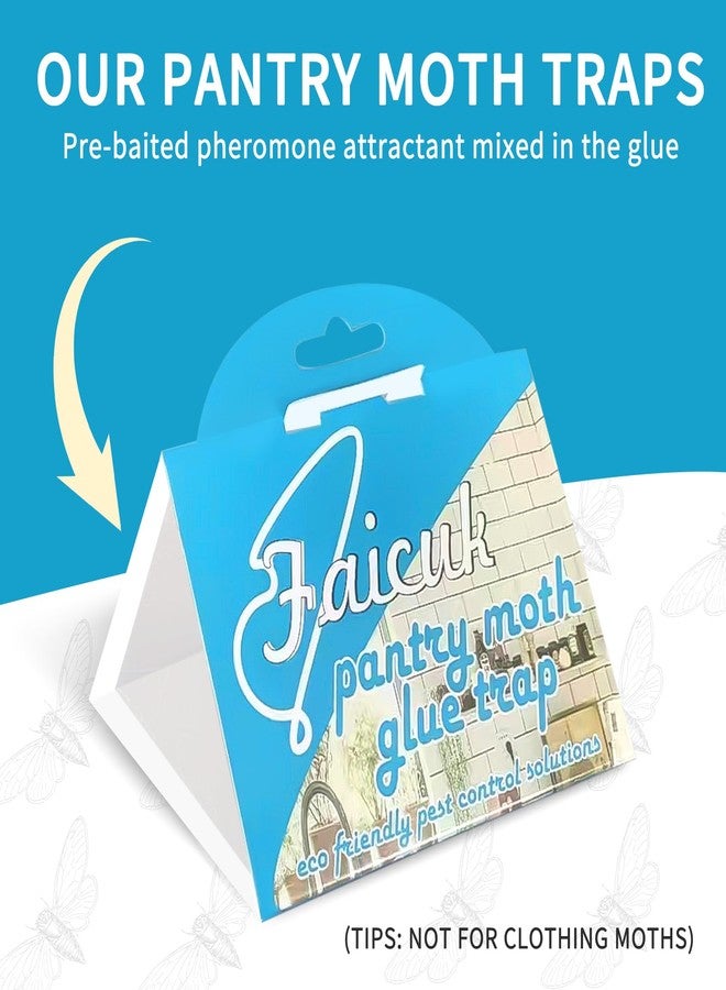 Faicuk Pantry Moth Traps with Pheromone Attractant for Home, Kitchen, and Storeroom Odorless, Insecticide-Free and Non-Toxic (8 Pack) - Image 3