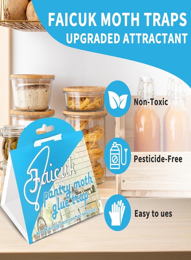 Faicuk Pantry Moth Traps with Pheromone Attractant for Home, Kitchen, and Storeroom Odorless, Insecticide-Free and Non-Toxic (8 Pack) - Image 2
