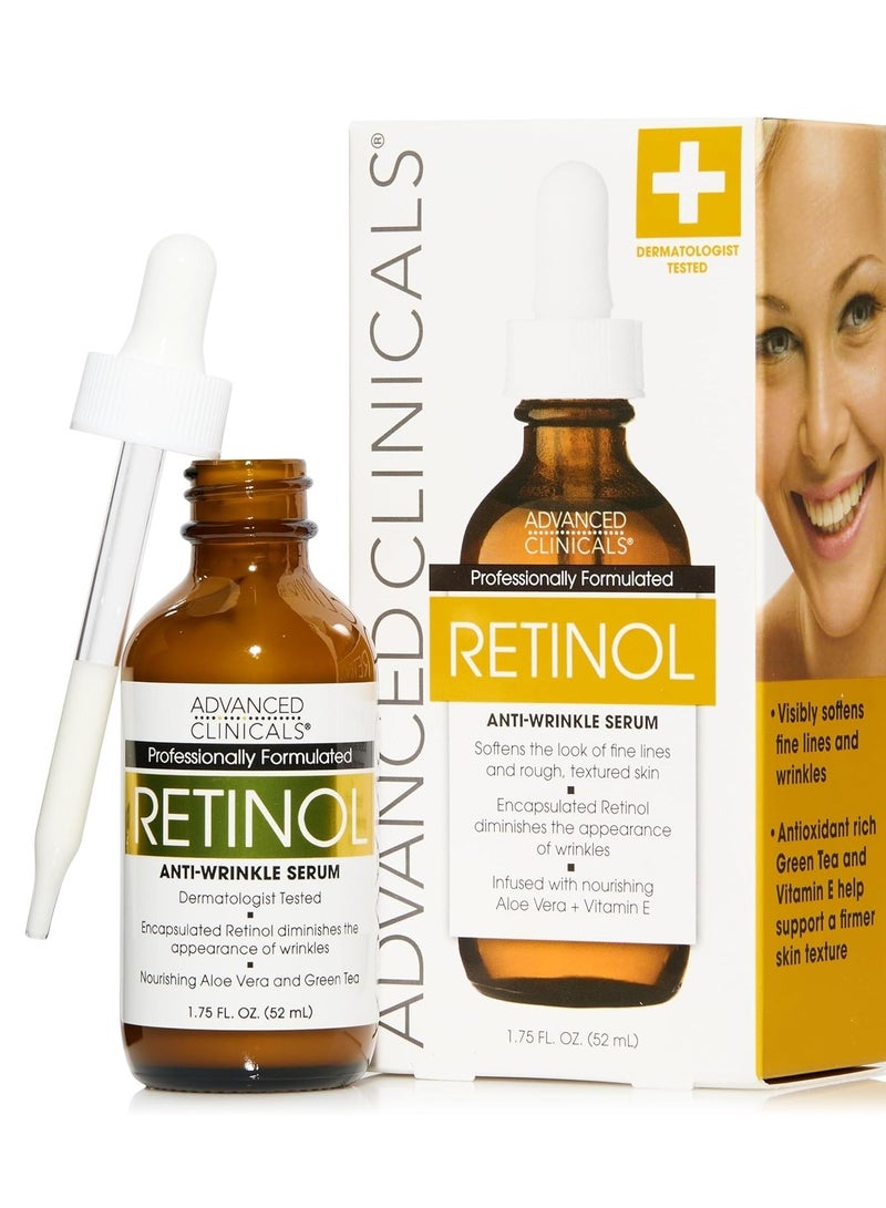 Advanced Clinicals Retinol Serum Anti Wrinkle 1.75 fl oz (52 ml) - Image 1