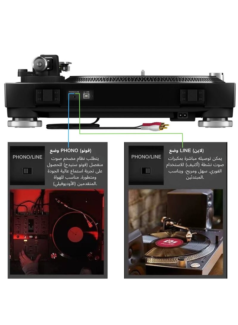 Pioneer Professional-Grade Direct-Drive DJ Turntable - Perfect for DJs and Audiophiles, Black. Installation tutorial shown in the product images. - Image 3