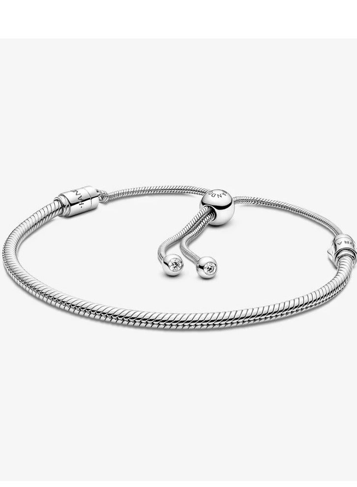 Chomel Snake Chain Slider Bracelet for Women - Image 3