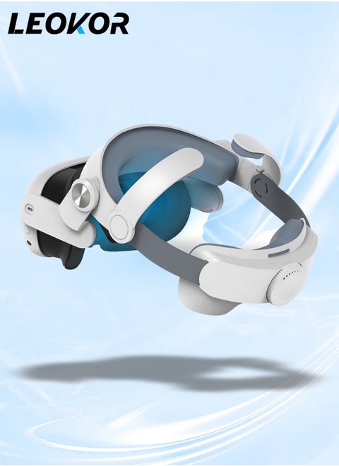 حزام الرأس لـ Meta Quest 3، ملحقات VR مريحة مع تصميم حزام رأس النخبة قابل للتعديل لـ Meta/Oculus Quest 3 يدعم غطاء وسادة واقي للوجه بديل لسماعات الرأس