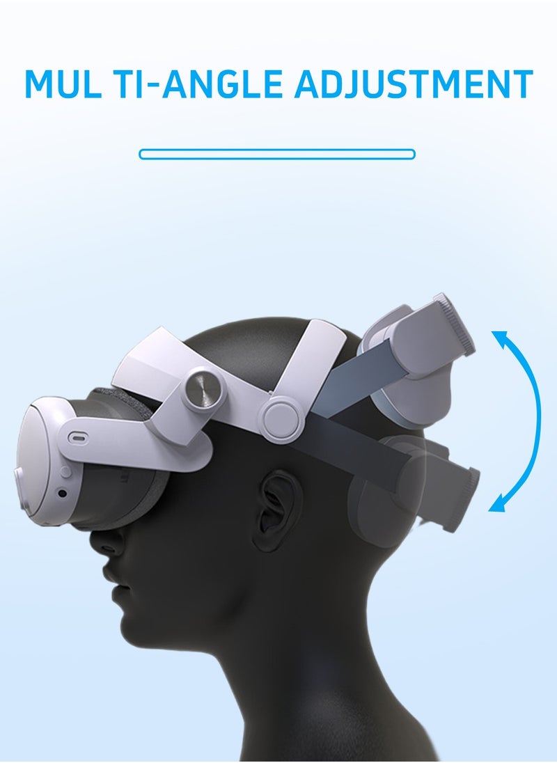 LEOKOR Head Strap for Meta Quest 3,Comfort Vr Accessories with Adjustable Elite Headstrap Design for Meta/Oculus Quest 3 Support Face Protective Pad Cover Replacement Headset Accessory  - Image 2