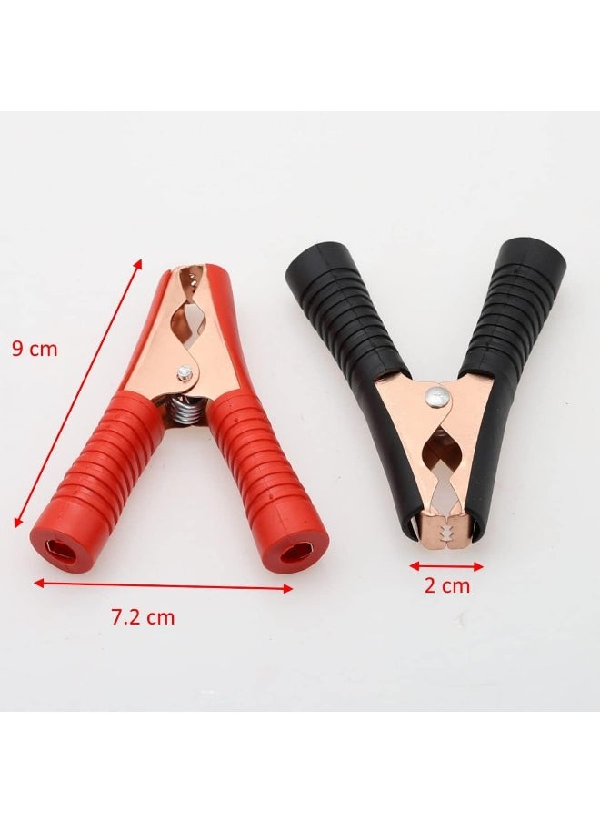 melfi Melfiâ„¢ Insulated Alligator Clips Durable Heavy Duty Black & Red Boot Metal Spring Loaded For Truck Car Battery Electric Test Clips Lead Probe Alligator Clamps - 1 Pair  - Image 2