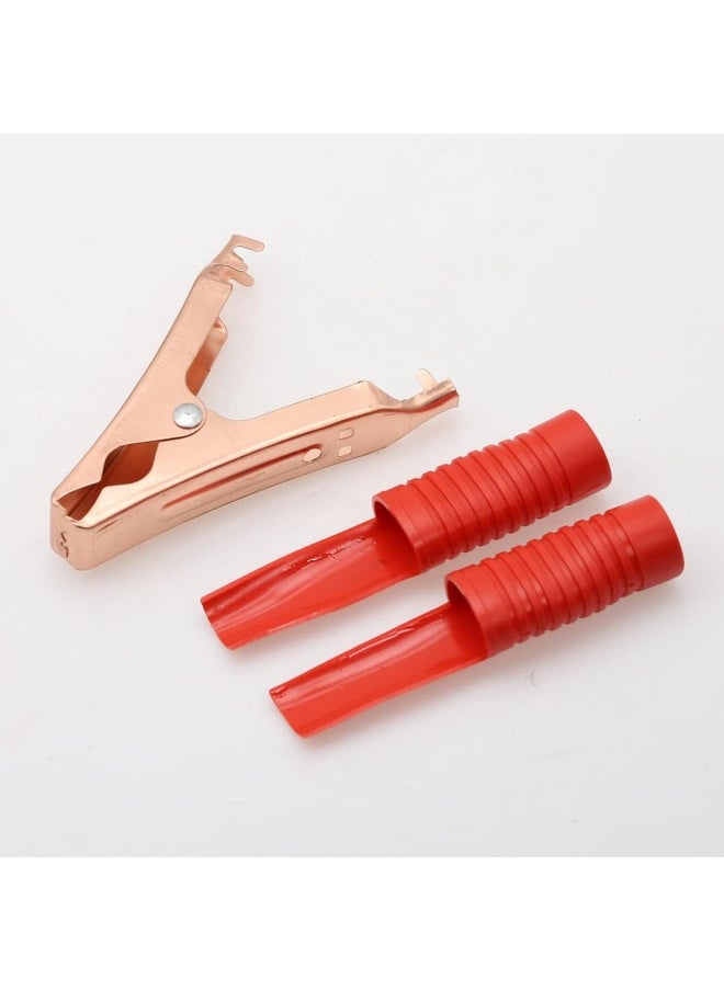 melfi Melfiâ„¢ Insulated Alligator Clips Durable Heavy Duty Black & Red Boot Metal Spring Loaded For Truck Car Battery Electric Test Clips Lead Probe Alligator Clamps - 1 Pair  - Image 3