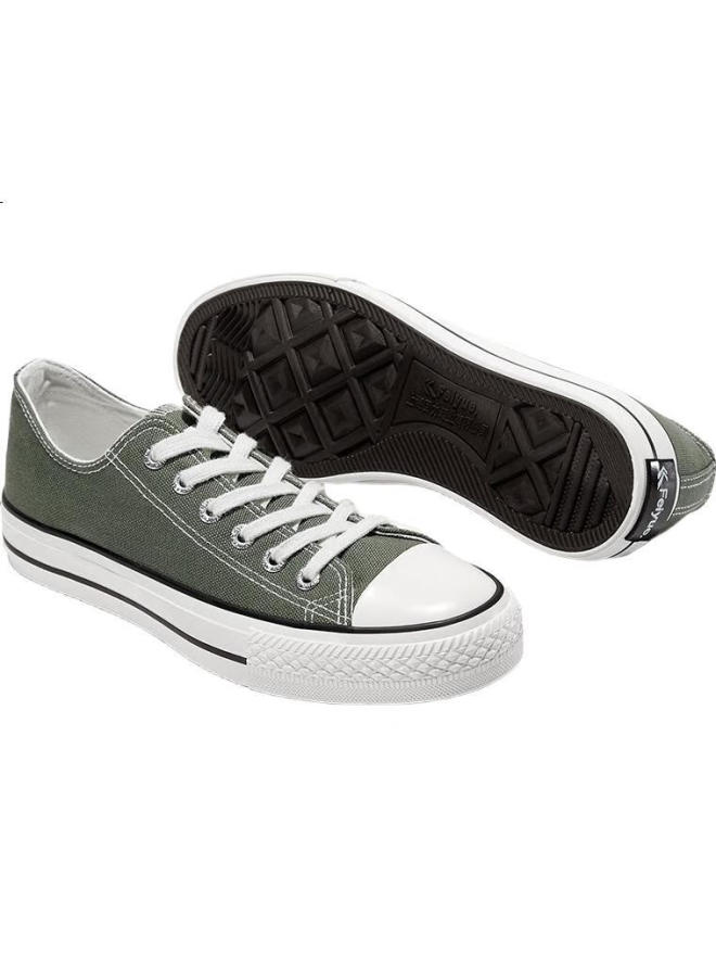 LEAP Official Men'S Canvas Shoes Summer New Breathable Casual Couple Shoes Army Green 35 - Image 1