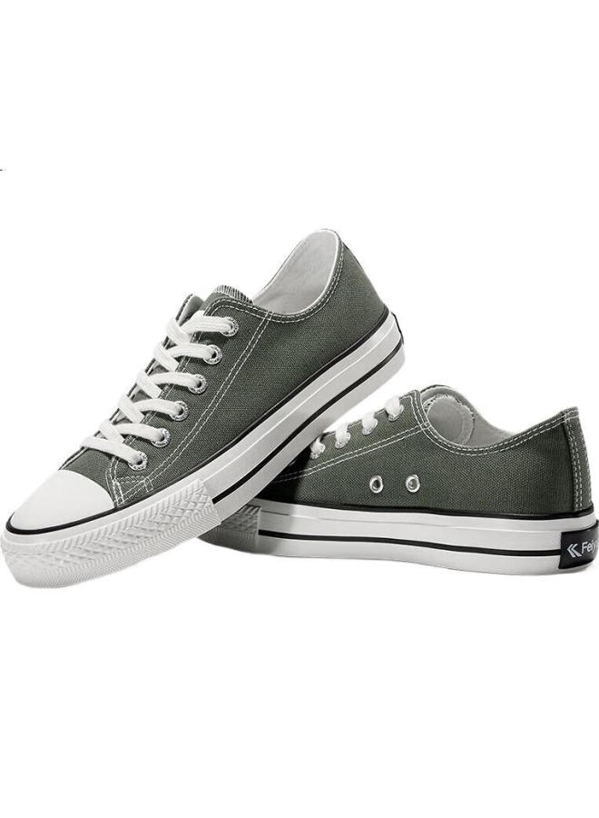 LEAP Official Men'S Canvas Shoes Summer New Breathable Casual Couple Shoes Army Green 35 - Image 2