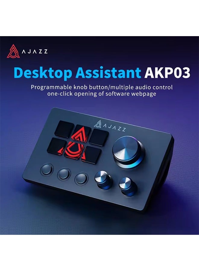 AJAZZ AKP03E Programmable Macro Keyboard Multifunctional Console Panel Assistente Custom Button Mini Keyboard For PC Laptop