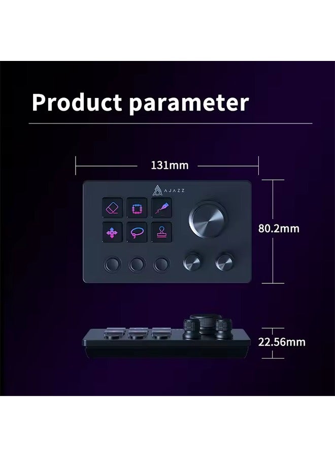 AJAZZ AKP03E Programmable Macro Keyboard Multifunctional Console Panel Assistente Custom Button Mini Keyboard For PC Laptop