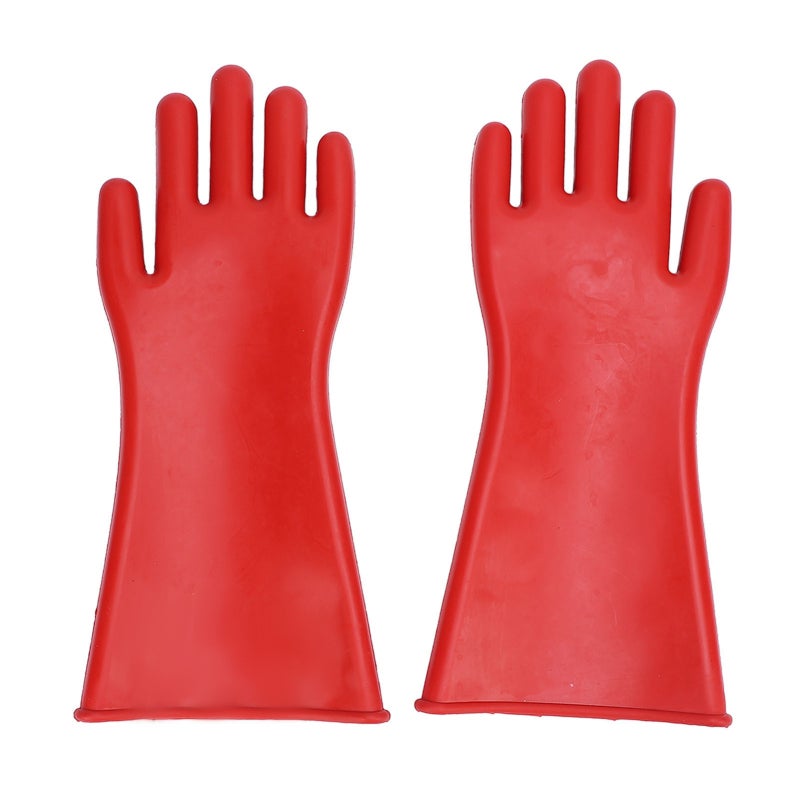 Rubber Insulated Gloves 1.8mm Thickness Class 2 12kV AC Insulation - Water Proof Safety Ergonomic Design for Wet Environments - Image 1