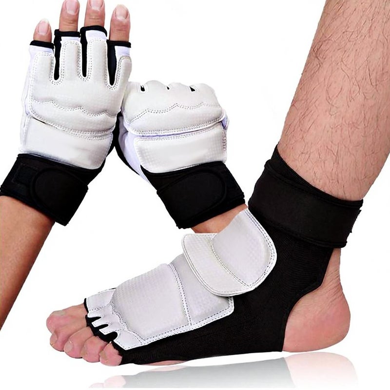 Taekwondo Sparring Gear Foot Protector Karate Boxing Sparring Foot Guard, Martial Arts Protective Foot Gear for Kung Fu Punch Bag Kickboxing MMA Training - Image 5