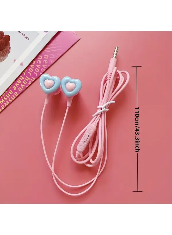 سماعات أذن سلكية مع ميكروفون مجوهرات DIY وردية صوت عالي الدقة للهاتف والكمبيوتر - Image 4