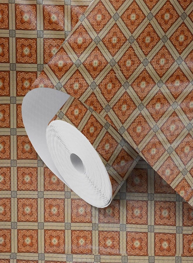 Vocal Store Anti-Slip Kitchen Cabinet Drawer Shelf Mat Liner Sheets Textured Multipurpose 10 Meter Roll, Orange - MDOJ4-P039-10 - Image 1