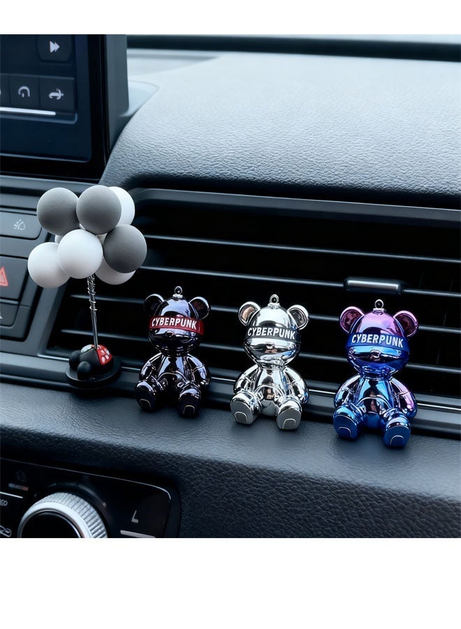 Bukela Bear Car Ornament, Aromatherapy Deodorizer with Long-Lasting Fragrance for Vehicles, Solar-Powered Light Fragrance - Image 1
