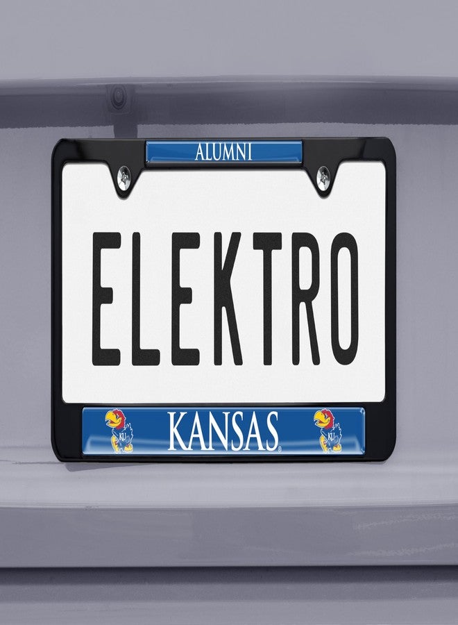 Elektroplate Officially Licensed University of Kansas Alumni 3D Doming Black All-Metal Standard Size License Plate Frame Tag Holder for Cars/SUVs/Trucks Weatherproof Automotive Accessory - Image 2