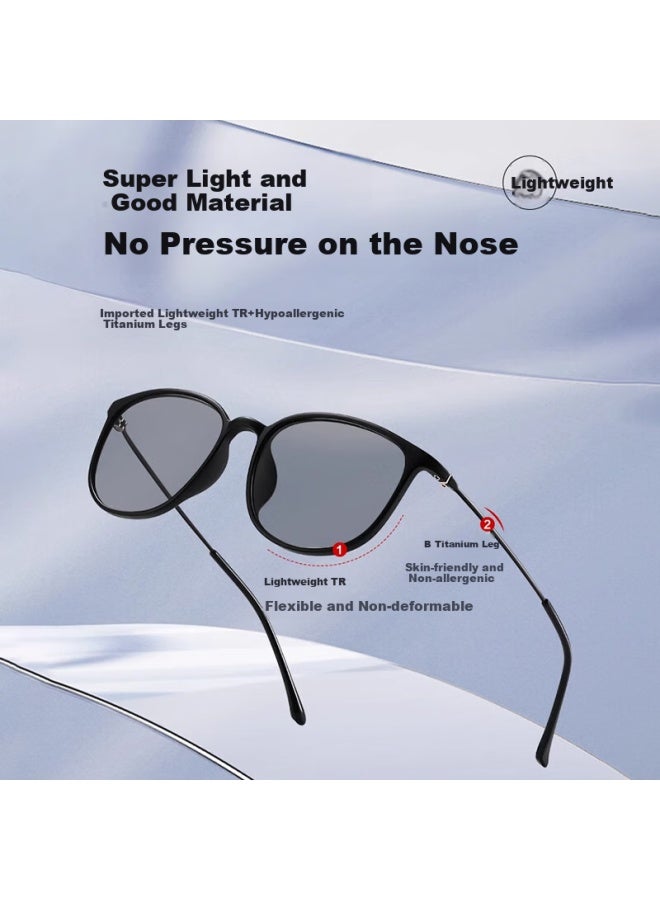 Morakot Morak Pure Titanium Ultra-light Photochromic Polarized Sungl Men Women Uv Protection Day Night Dual-use Night Driving Gl - Image 4