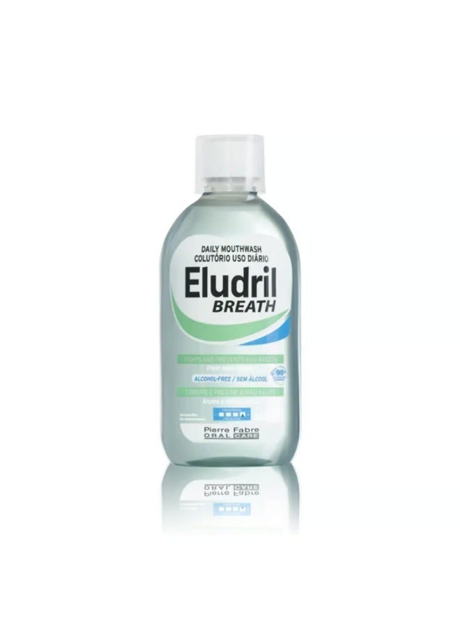 Eludril Breath Daily Mouthwash for Bad Breath 500ml - Image 1