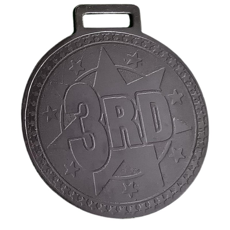Gmefvr Sports Competition Medals Set, Gold Silver Bronze with Yellow Ribbons, 5.08 cm (2 inches Diameter) Round, 1st 2nd 3rd Place Awards (Set of 3 X 5 (15 pcs)) - Image 5