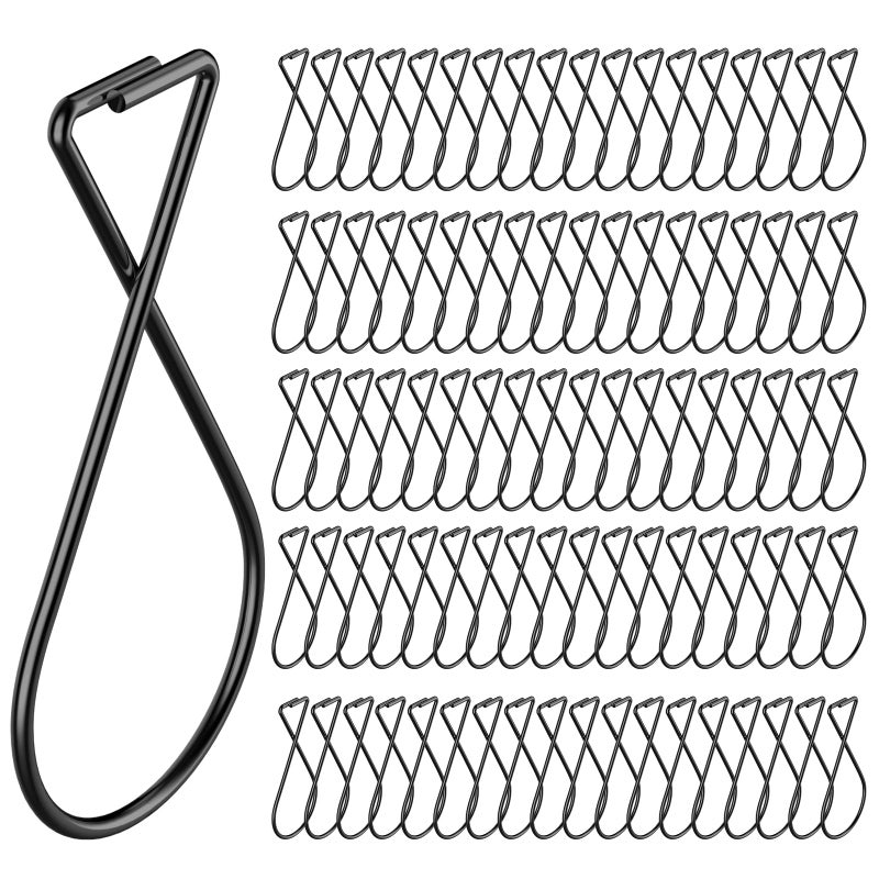 Ninoge 90 Pack Ceiling Hook Clips Drop Ceiling Hooks Grid Ceiling Hanging Hooks Clips Ceiling Clips for Hanging Drop Clips for Office Home Stores Classroom and Wedding Decorations Black