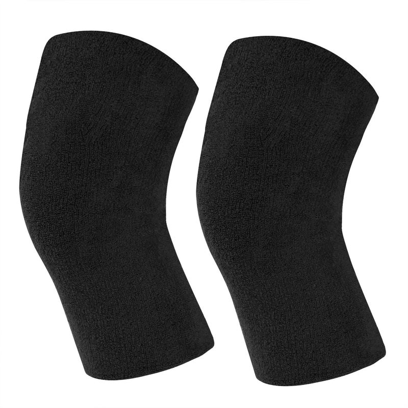 Holiberty Winter Cotton Non-Slip Soft Thermal Knee Pad Breathable Warm Leg Sleeves Kneelet Support Elastic Knee Brace Leg for Men Women Cycling Ski Running Dancing Gym Yoga Fitness Arthritis Tendonitis,1 Pair - Image 4