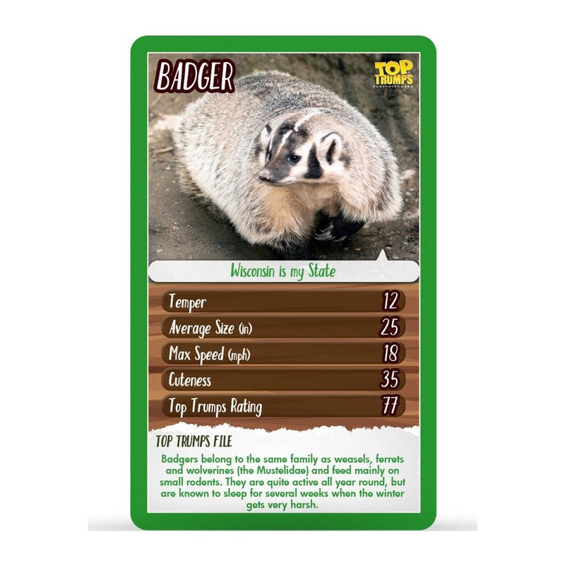 Top Trumps North American Wildlife Classics Card Game, Learn About The Armadillo, Badger, Orca and Beaver in This Educational Pack, Gift and Toy for Boys and Girls Aged 6 Plus - Image 3