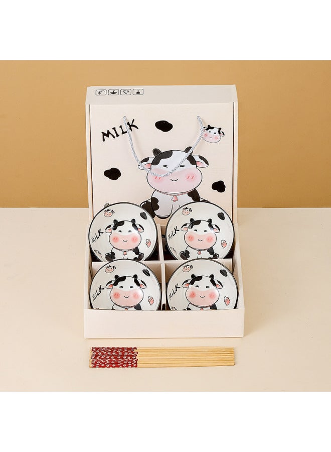 Year Of The Horse Bowl And Chopsticks Set Household Bowl Set Ceramic Bowl Business Conference Sales Practical Small Gifts Wedding Souvenir Batch