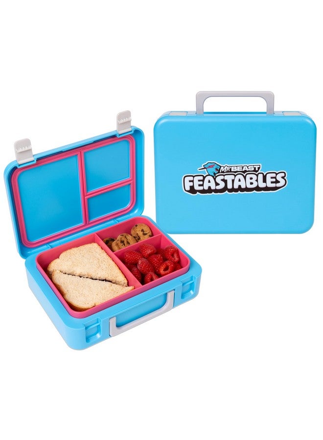 Feastables صندوق غداء قابل للتعديل من مستر بيست فيستابلز - خالي من BPA، غطاء محكم، صينية قابلة للإزالة، آمن للاستخدام في الميكروويف والفريزر، 9.25"x7"x2.75"، سهل التنظيف، صندوق غداء للأطفال مع أقسام قابلة للتعديل - Image 1