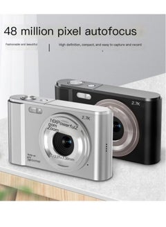 Generic Portable Digital Camera, 48mp Large IPS Screen Action Camera, Rechargeable Video Recording Camera, Lightweight Photography Camera With Face Detection, (1pc, Silver)  - Image 4