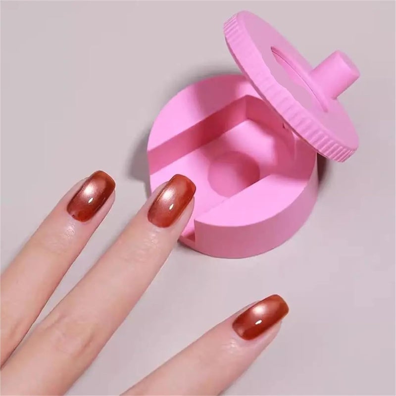 Rotating Cat Eye Nail Magnet - Powerful Automatic Wand for Gel Polish - Creates Stunning Glass Bead Effects(Pink) - Image 4