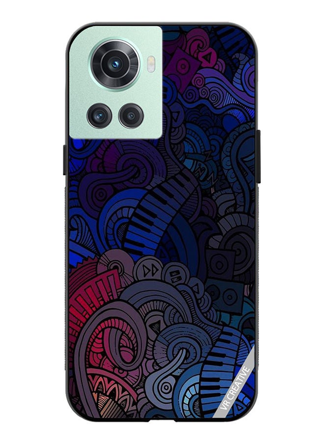 VR CREATIVE Protective Case Cover For OnePlus 10R Music Design Multicolour - Image 1