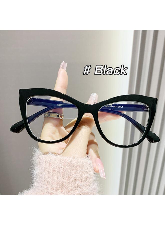 Generic Cat's Eye Flat Lens Color Matching Personalized Glasses Frame New Anti-blue Light Can Be Matched With Women's European And American Glasses Frame 