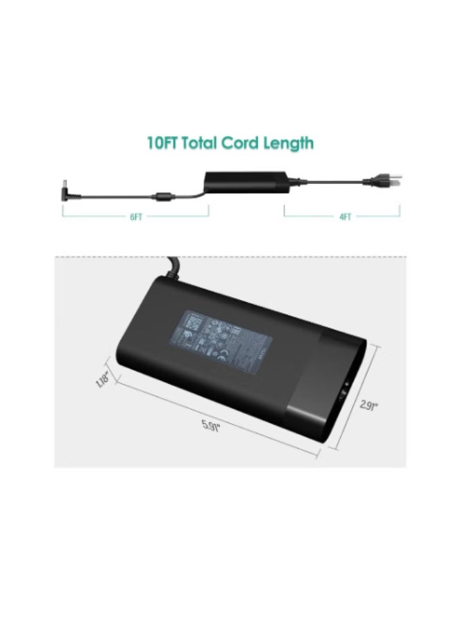 Terabyte 150W AC Charger Fit for Original HP Zbook 15 16 17 15u 15v G3 G4 G5 G6 G7 G8 G9 ZBook Studio G3 G4 G5 G6 G7 G8 OMEN by 15 17 Pavilion Gaming 15 17 TPN-CA11 TPN-DA09 Laptop Power Adapter Supply - Image 3