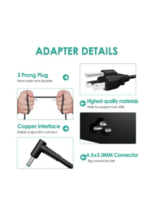 Terabyte 150W AC Charger Fit for Original HP Zbook 15 16 17 15u 15v G3 G4 G5 G6 G7 G8 G9 ZBook Studio G3 G4 G5 G6 G7 G8 OMEN by 15 17 Pavilion Gaming 15 17 TPN-CA11 TPN-DA09 Laptop Power Adapter Supply - Image 5