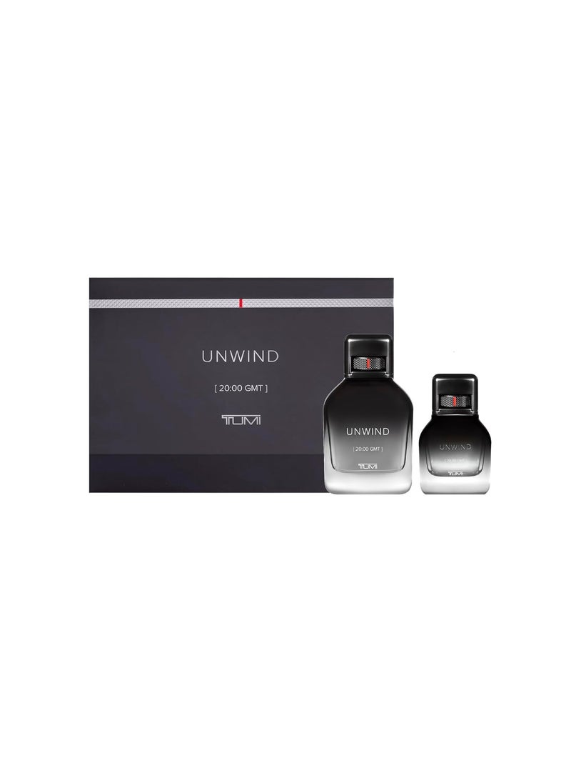 Tumi - TUMI UNWIND [20:00 GMT] Gift Set - Warm Cologne for Men with Floral & Woody Fragrance Notes - 3.4 oz & 1.0 oz Eau de Parfum - Image 1