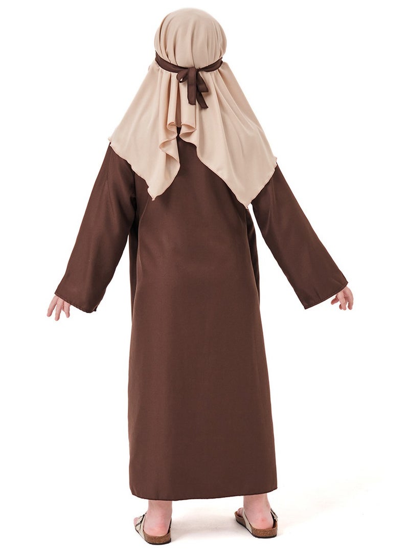 عام زيّ جدّ راعٍ عربي للتنكّر، يأتي بمقاسات متعدّدة، مناسب لأزياء الهالوين وملابس المسرح. - Image 2