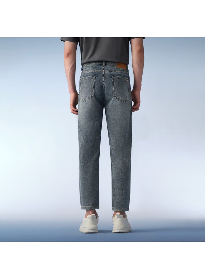 HLA 【cool Feel/مضاد للبكتيريا】25 جديد صيفي ستايل صيني باندا خمس جيوب لايسيل رجال سراويل قصيرة جينز - Image 5