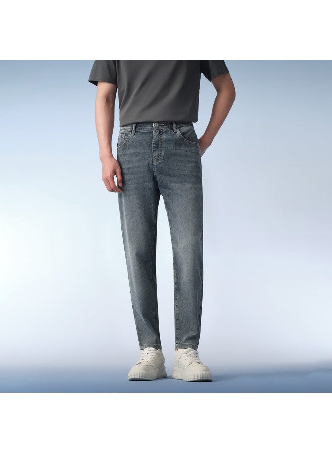 HLA 【cool Feel/مضاد للبكتيريا】25 جديد صيفي ستايل صيني باندا خمس جيوب لايسيل رجال سراويل قصيرة جينز - Image 4