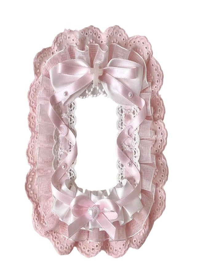 UncleS Photo Case Bows Design Photo Card Case Lace Storage Bag Bus Card Case Bows Protector Lace Photo Cover, C - Image 5