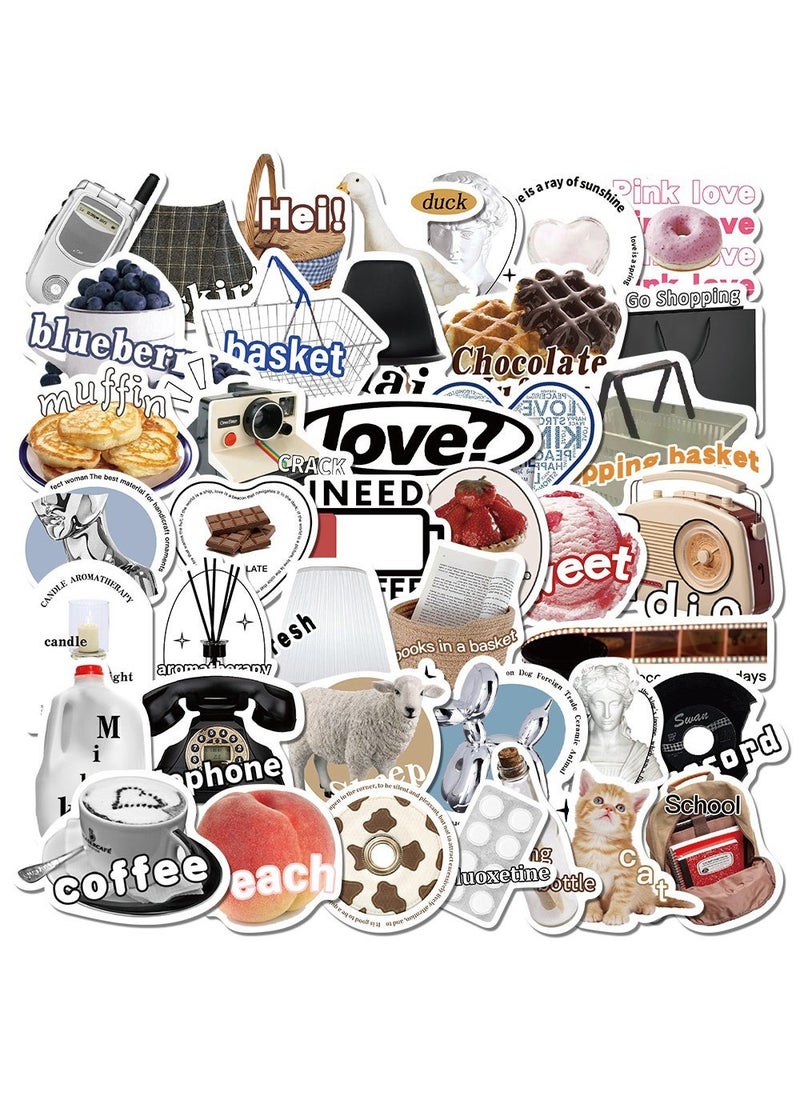 Premium Simple Cute Doodle Stickers 50-373pcs Waterproof GT179-55pcs 