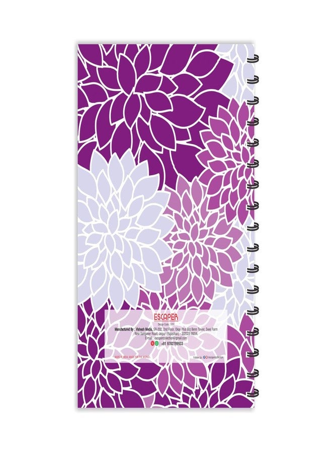 ESCAPER Pink Flowers Art Diary, Ruled - A5 Size - 8.5 x 5.5 inches Designer Diary, Diary Notepad, Diary for Office, Diary for Gift, Diary for men, Diary for Women - Image 2
