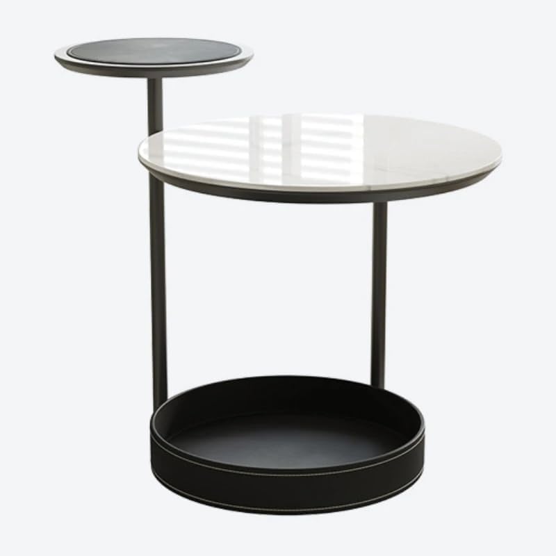 Harmony Home End Table 3 Tiers coffe table Sofa Side Table - Wood Nightstand with Storage Shelf - Modern Plant Stand in Living Room - Image 3