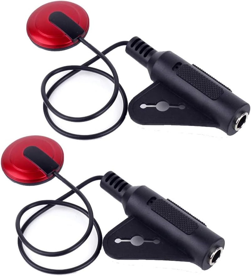 TRADERPLUS 2Pcs Piezo Contact Microphone Pickup for Guitar Violin Banjo Mandolin Ukulele - Image 1