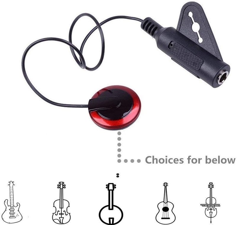 TRADERPLUS 2Pcs Piezo Contact Microphone Pickup for Guitar Violin Banjo Mandolin Ukulele - Image 3
