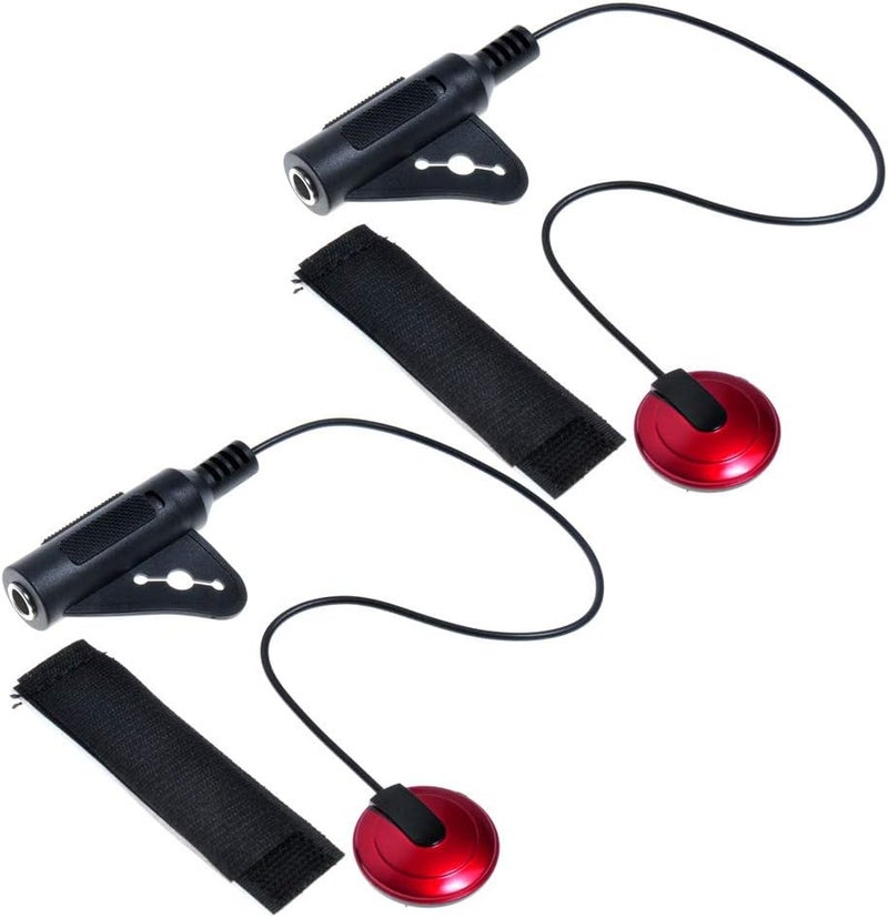 TRADERPLUS 2Pcs Piezo Contact Microphone Pickup for Guitar Violin Banjo Mandolin Ukulele - Image 2