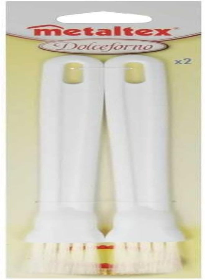 AKDC Metaltex Pastry Brush With Plastic Handle, White, 2-Piece 1.1 X 6.8 28 Cm 252308 - Image 3