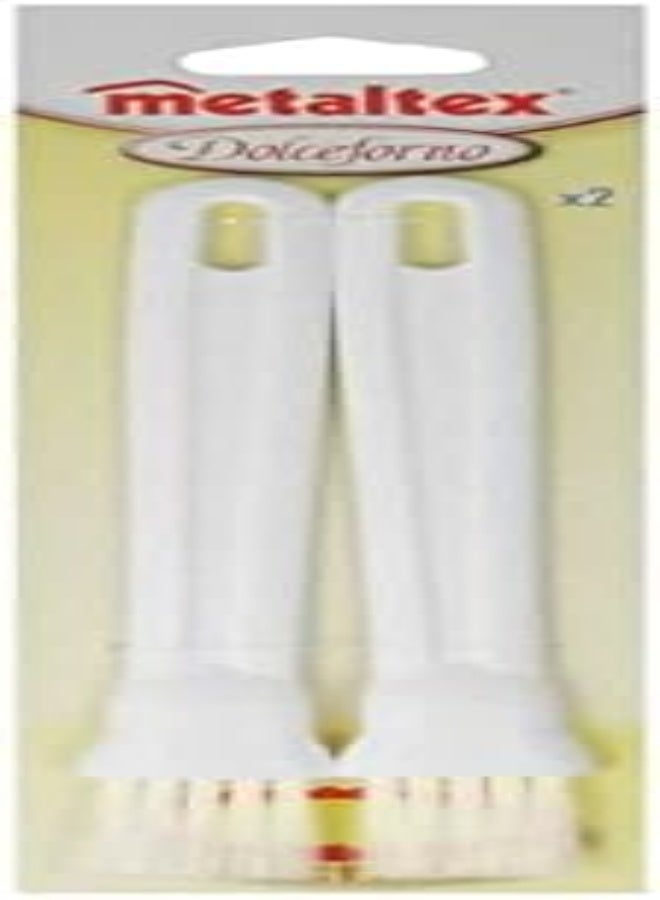 AKDC Metaltex Pastry Brush With Plastic Handle, White, 2-Piece 1.1 X 6.8 28 Cm 252308 - Image 2